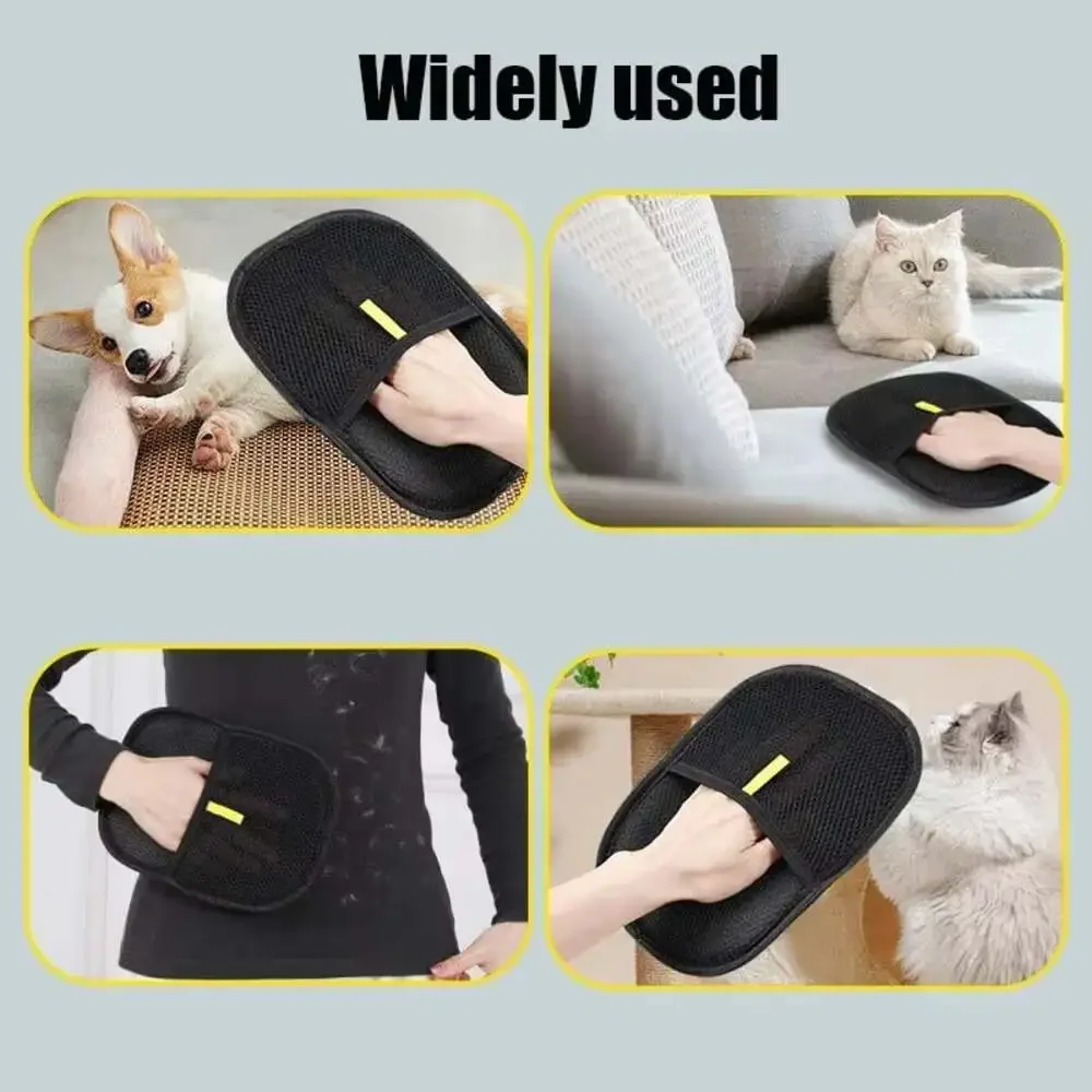 Pet Hair Cleaning Removal Gloves Pet Double-Sided Grooming Glove Reusable Tool S